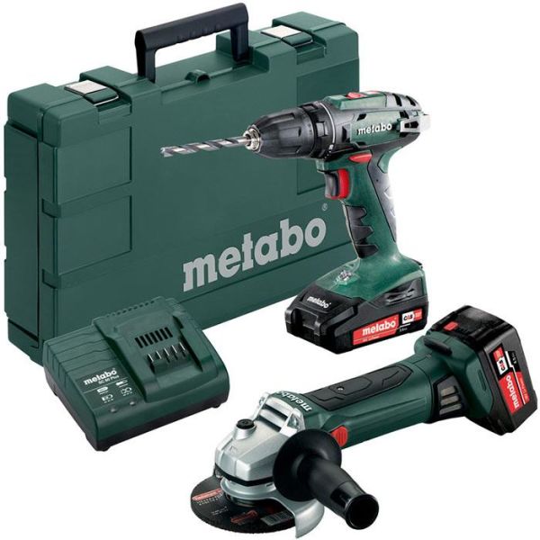 Metabo BS 18 + W 18 LTX 125 QUICK Verktøypakke med batterier og lader
