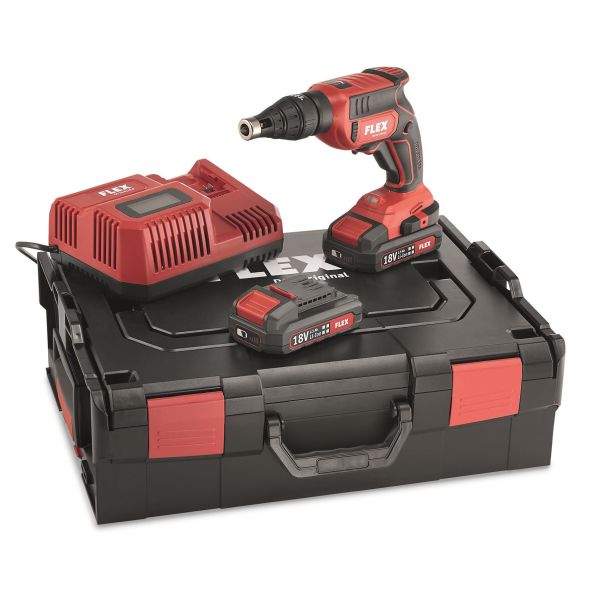 Flex DW45 18.0-EC Set Gipsskrutrekker med batterier og lader