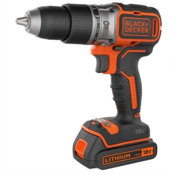 Black & Decker BL188K1B-QW Slagbormaskin med batterier og lader