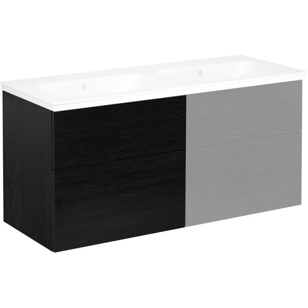 Gustavsberg Artic Vaskeservant 605 x 465 mm, svart eik Venstre