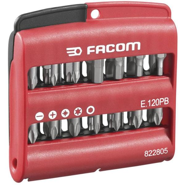 Facom E.120PB Bitssett i etui 28 stk, High Performence