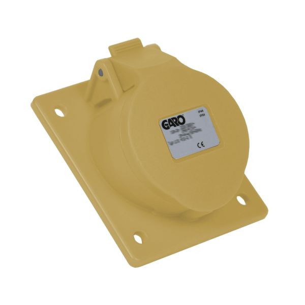 Garo UIS 232-4 S Paneluttak IP44, 3-polet, 32 A, skrå Gul, 4 h