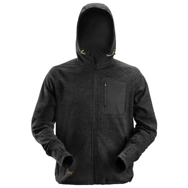 Snickers 8041 FlexiWork Hettegenser fleece, svart XS