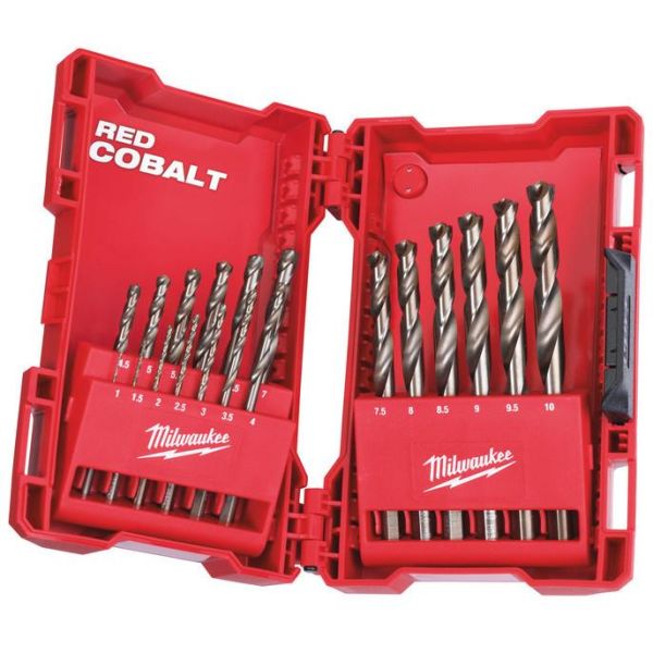 Milwaukee HSS Cobolt DIN 338 Metallborsett 19 deler