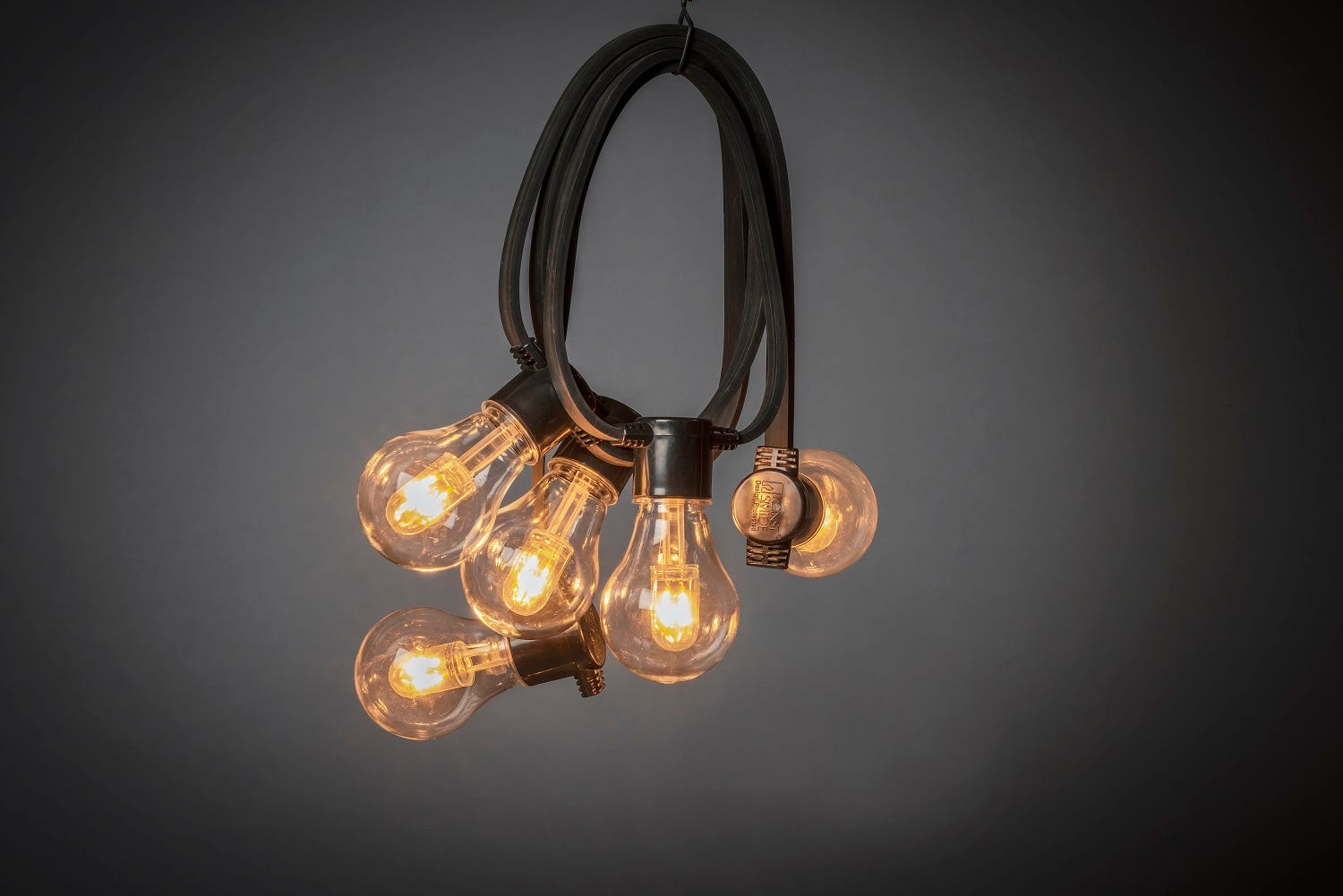 Konstsmide Lyslenke Artwork E27 10 Amber M Forbyttbart LED Flat kabel 24V/IP44
