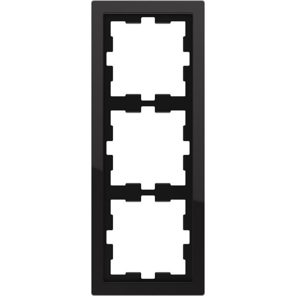Schneider Electric MTN4030-6503 Kombinasjonsramme 3-roms, glass Onyx, svart