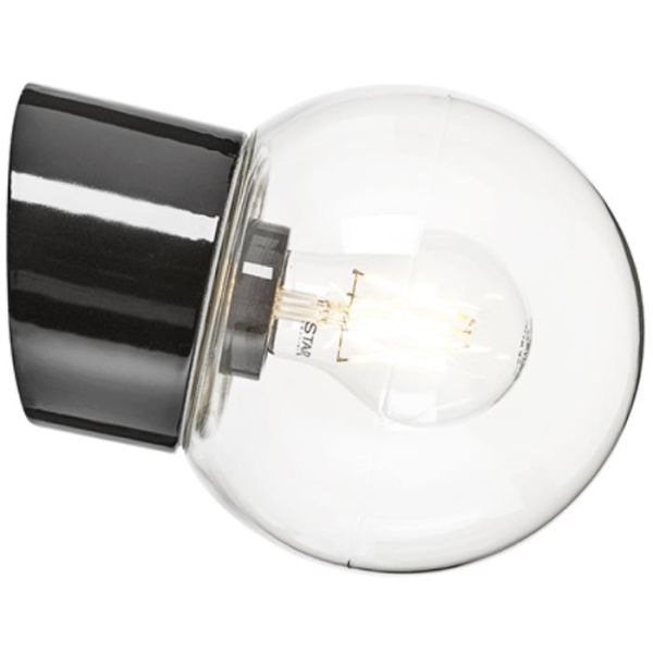 Ifö Electric 6044-510-16 Veggarmatur klar, skrå, IP54 Svart