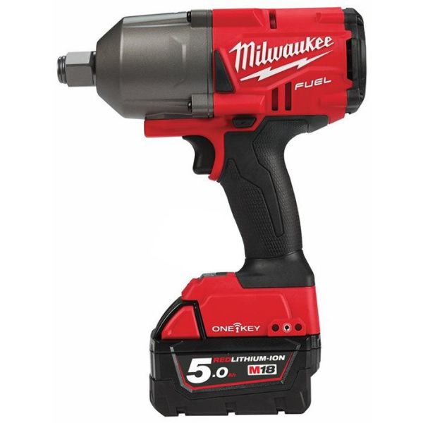 Milwaukee M18 ONEFHIWF34-502X Muttertrekker med 5,0Ah-batterier og lader