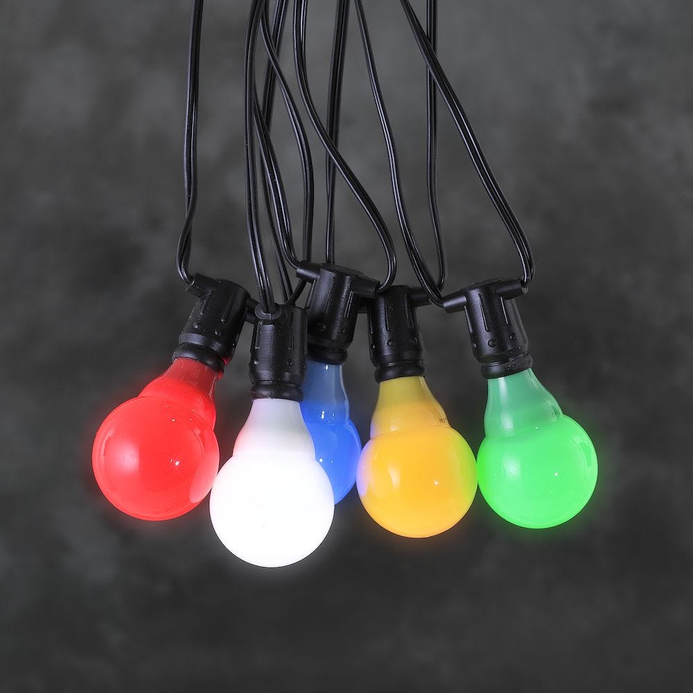 Konstsmide Lysslynge 10 Color LED Sort 31V / IP44