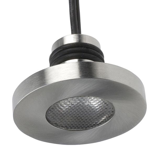 Designlight P-118SS Downlight 3000 K, 1,2 W rustfritt stål