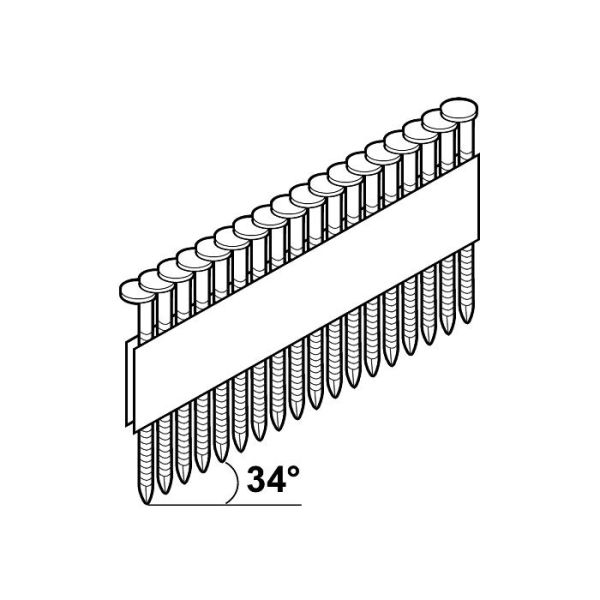 ESSVE M-Fusion Maskinspiker 34°, rundt hode 2,8x60mm