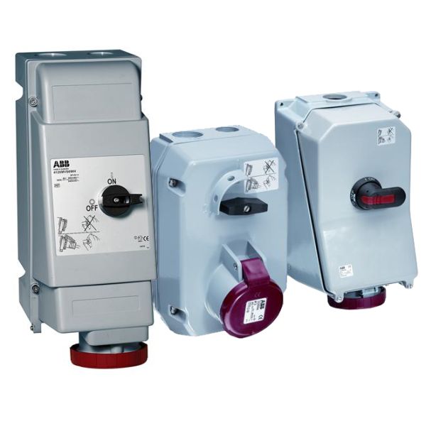 ABB 2CMA167764R1000 Vegguttak IP44 Rød, 16 A, 4-polet, 6 h
