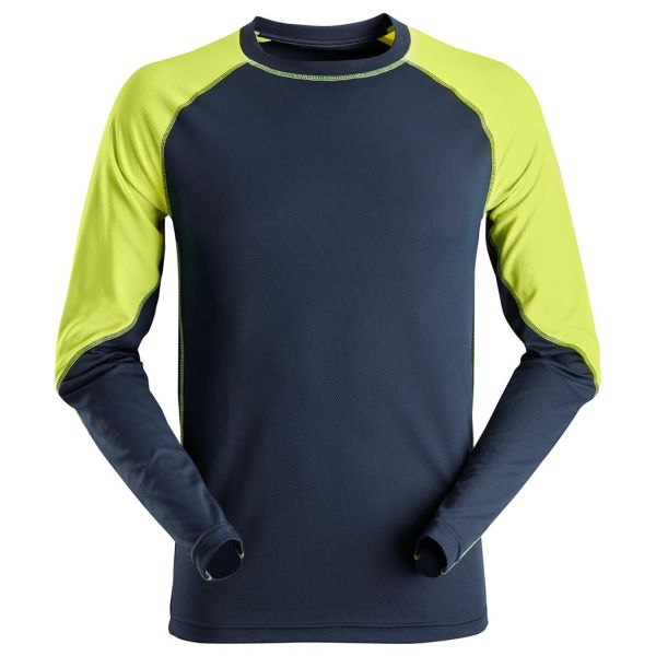 Snickers 2405 T-skjorte marin / neongul XS