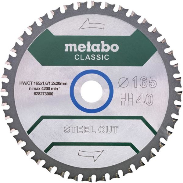 Metabo 628273000 Sagklinge 165 x 20 mm Z40 WZ 4