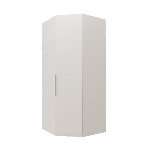 Hjørne Atlanta garderobe 216 cm, Hvit, Hvit