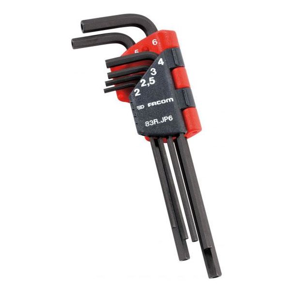 Facom 83R.JP6 Unbrakonøkkel 6 stk., for sekskantfeste 2 mm – 6 mm, 6 stk.