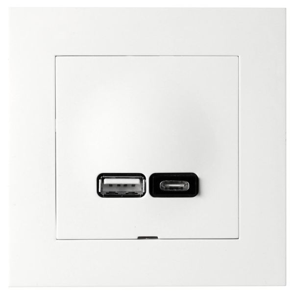 Elko Plus A+C Ladeuttak USB A + C, 2,4 A