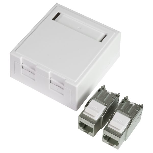 Elko EKO02825 Modulæruttak 6 A, RJ45 2 koblinger