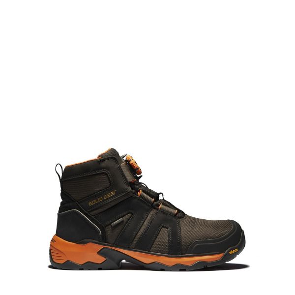 Solid Gear Tigris GTX AG Mid Vernesko S3, svart/oransje 36