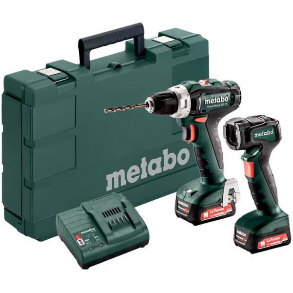 Metabo PowerMaxx BS 12 + ULA 12 LED Verktøypakke