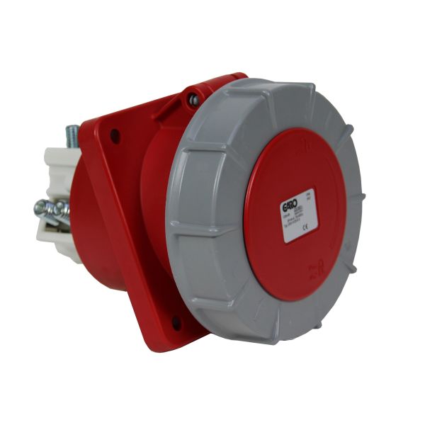 Garo UISV 4125-6 S Paneluttak IP67, 5-polet, 125 A, skrå Rød, 6 h