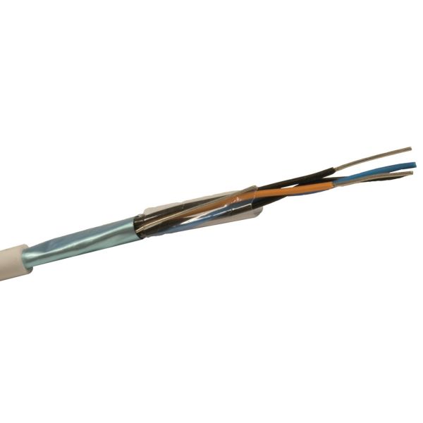 Nexans PTS-HF Telekabel 1x4x0,6 mm, hvit 1 m, kappet