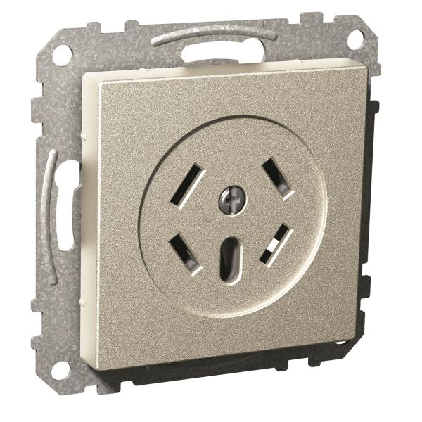 Schneider Electric Exxact Rikstelefonuttak 4-polet, hurtigkobling Metall