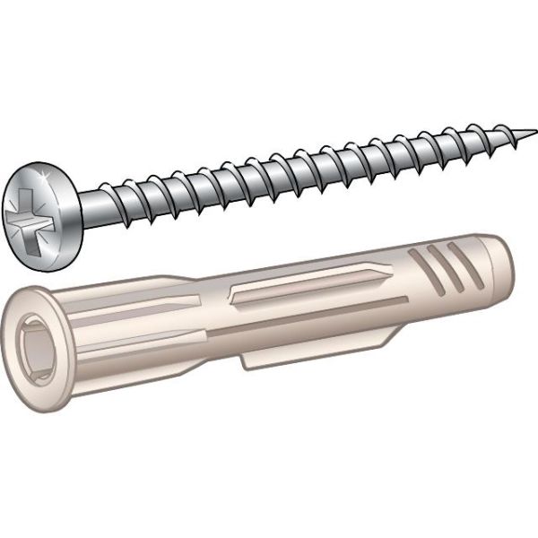 ESSVE TB Universalplugg med skrue, 5-pakning 5x30mm