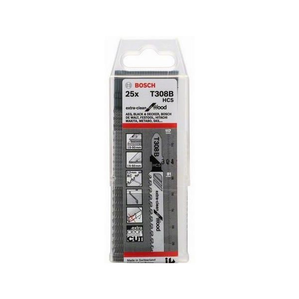 Bosch Extra-Clean for Wood Stikksagblad 117mm 25-pakn.