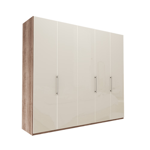 Garderobe Atlanta - Mørk rustikk eik 250 cm, 236 cm, Uten gesims / ramme