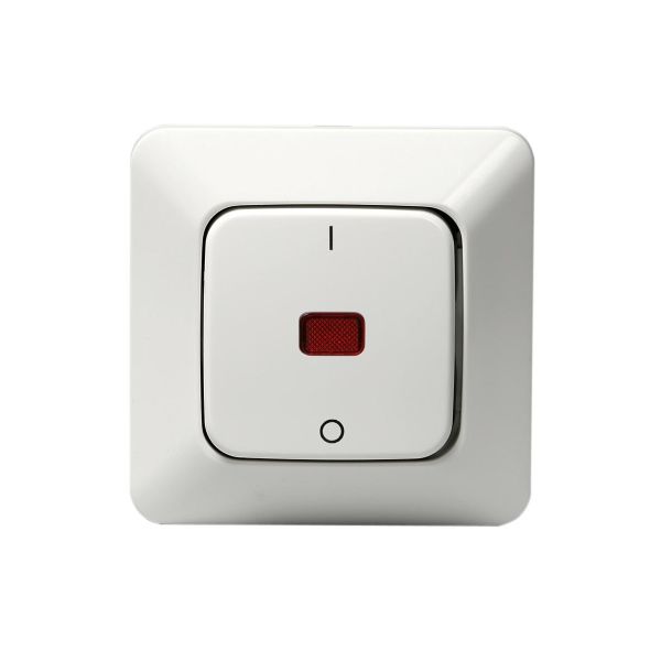 ABB 1062UK2 Strømstiller innfelt, IP20, alpinhvit, med belysning 2-polet