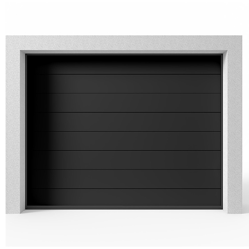 Garasjeport Leddport Moderne Panel Sort, 2400x2000