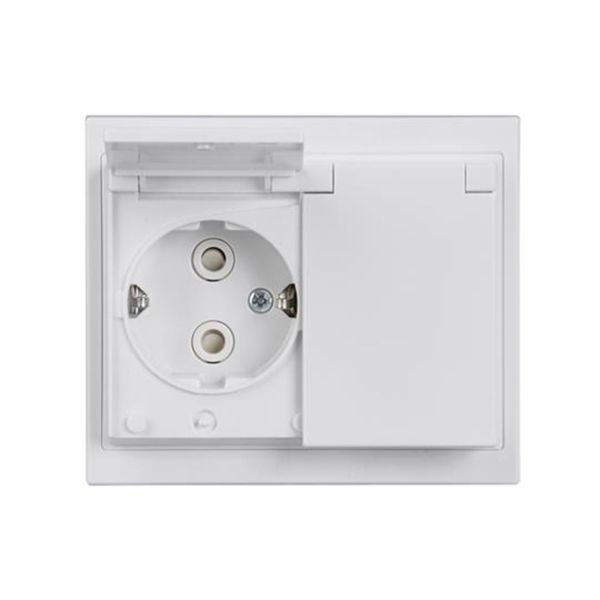ABB Impressivo Vegguttak innfelt, jordet, IP44, hvit 2-veis