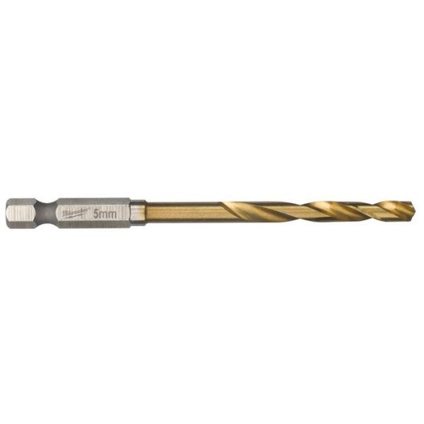 Milwaukee SHOCKWAVE Red Hex HSS-G TIN Metallbor 1-pakning 5 mm