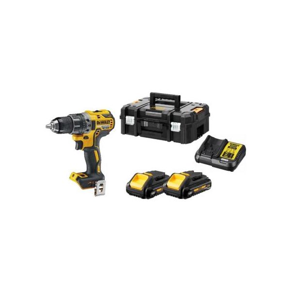 Dewalt DCD791L2T Borskrutrekker med 3,0Ah-batterier og lader
