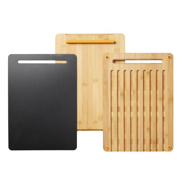 Fiskars Functional Form Skjærebrett bambus, 3 deler