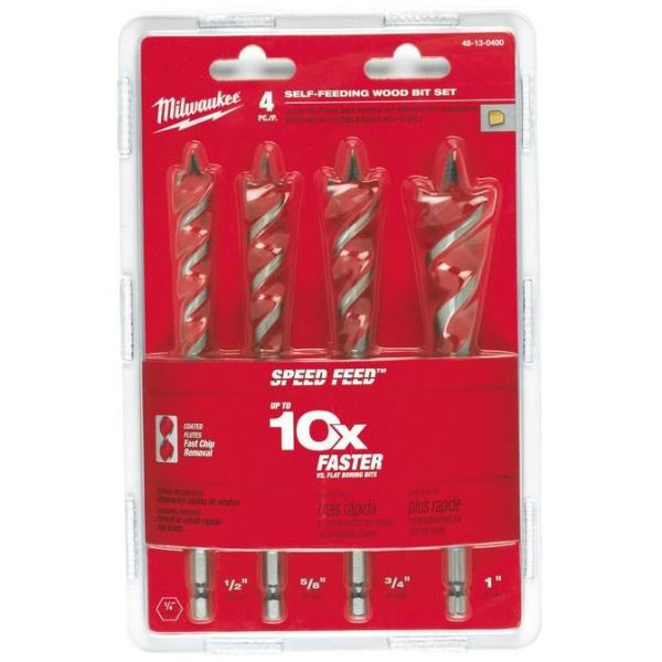 Milwaukee Speed Feed 48130400 Treborsett 4 deler