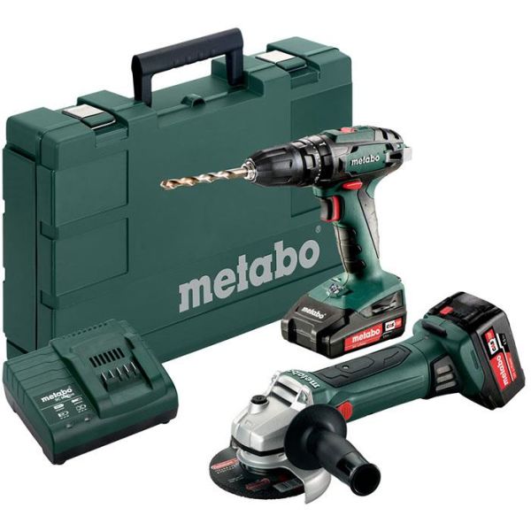 Metabo SB 18 + W 18 LTX 125 QUICK Verktøypakke med batterier og lader