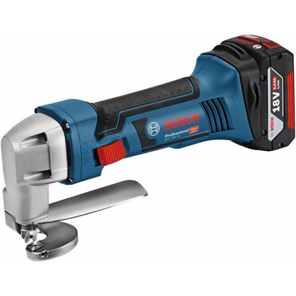 Bosch GSC 18V-16 Platesaks med 5,0Ah-batterier og lader
