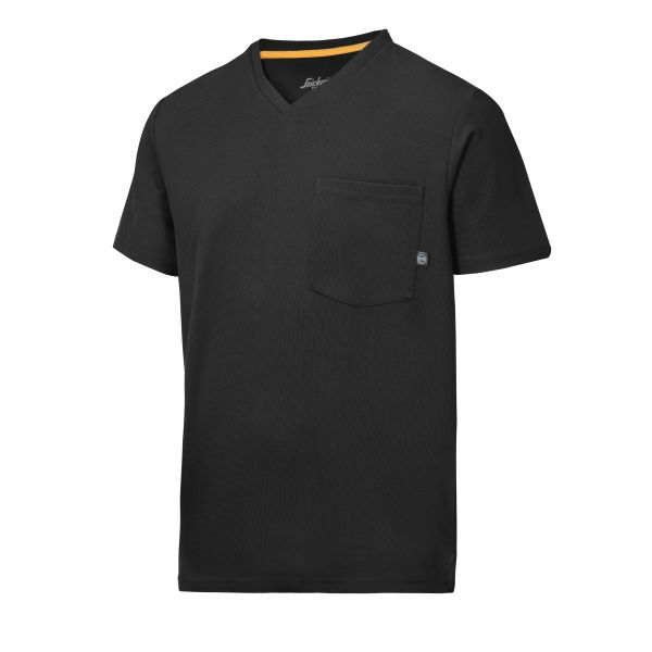 Snickers 2524 AllroundWork T-skjorte svart, v-utringet XS