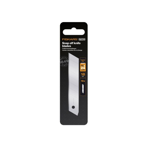Fiskars CarbonMax Bladsett 18 mm 10-pakning