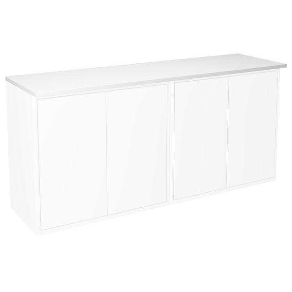 Gustavsberg Graphic Topplate for skap 120 x 32 cm, med belysning Hvit