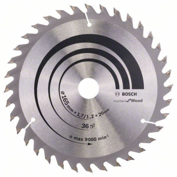 Bosch 2608642602 Optiline Wood Sagklinge 165x1,7x20mm, 36T