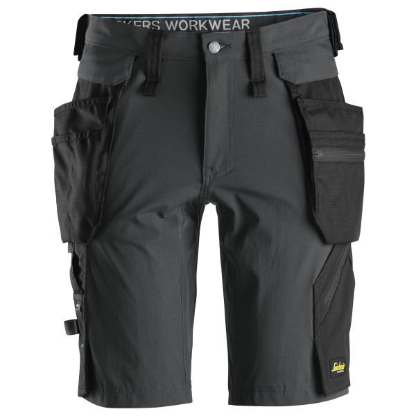 Snickers 6108 LiteWork Shorts grå, svart C44