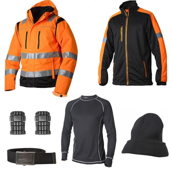 Vidar Workwear Orange Vinterpakke Str. S