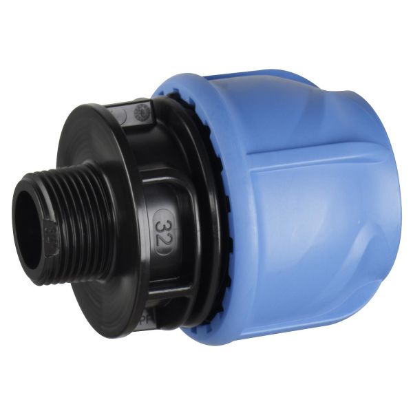 Georg Fischer 3004080302 PEM-kobling PP, rett, utvendig gjenge, redusert 20 x G15