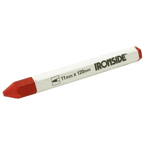 Ironside 100755 Fargekritt 11 x 120 mm, sekskantet, 12-pakning Rød