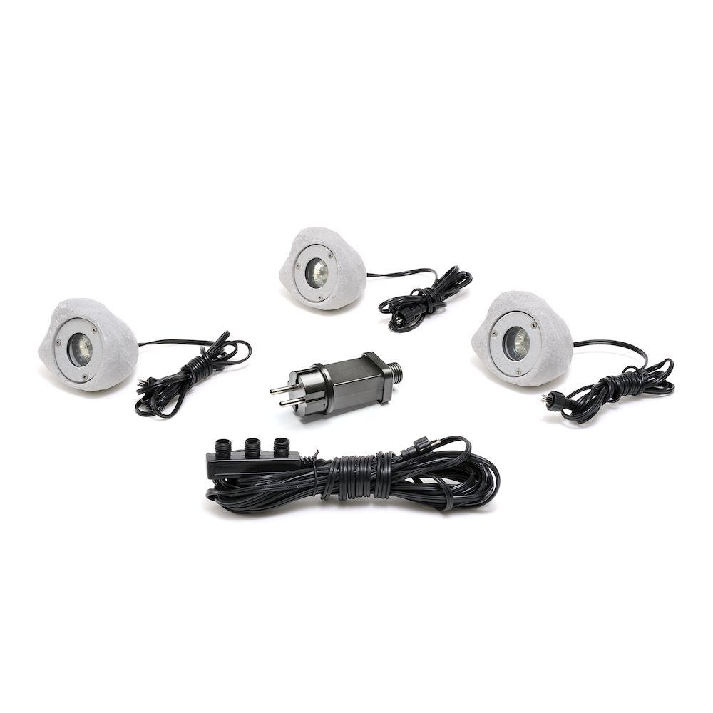 Konstsmide Dekorasjonsbelysning Amalfi Stein LED 3-pack