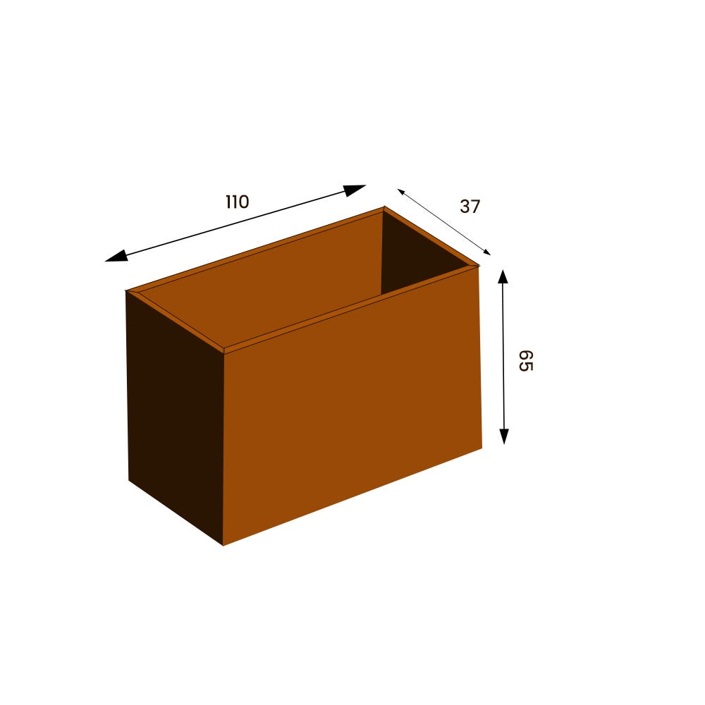 GrillSymbol Blomsterpotte Corten Lilly