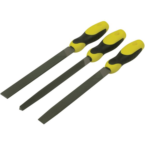 STANLEY 0-22-464 Filset flat, halvrund og trekant, 3 deler